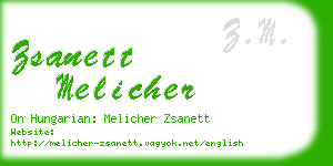 zsanett melicher business card